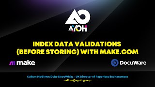 Check Index Entries BEFORE storing | Validation Service - DocuWare & Make.com (Integromat) TUTORIAL