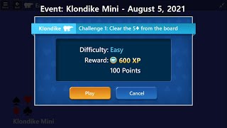 Klondike Mini Game #1 | August 5, 2021 Event | Easy