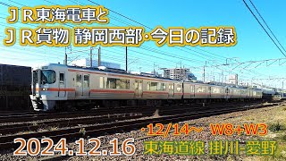 2024 12 16（月）ＪＲ貨物＆ＪＲ東海の電車・今日の静岡西部の記録