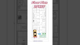 27 X 60 HOUSE PLAN,27 BY 60 HOME PLAN #shorts #homedesign #gharkanaksha #trendingshorts #housedesign