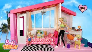 Barbie Dreamhouse Adventures Morning Cleaning Routine - Garage SALE!