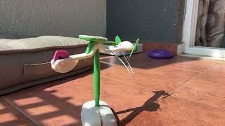 Slow Motion Video of Solar panel operated toy plane