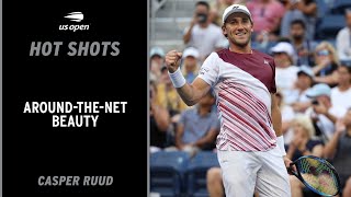 Casper Ruud Hits Crazy Around-The-Net Winner | 2022 US Open
