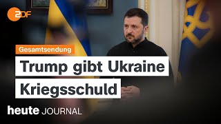 heute journal vom 19.02.2025 Trump beschuldigt Ukraine, Russland und Trump, Bundestagswahl 2025