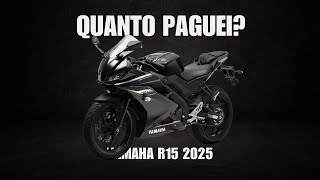 QUANTO PAGUEI NA YAMAHA R15 2025 PRETA E QUANTO TEMPO FIQUEI NA FILA! | EM DETALHES