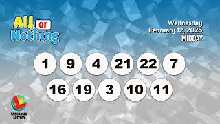 Wisconsin Lottery Midday Draw 02/12/2025