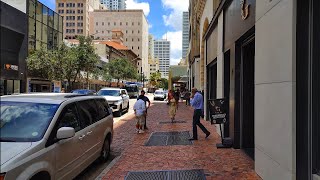 4K Downtown Miami , Summer City Walking Travel Tour , Miami FL , August 2024