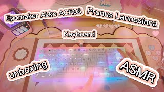 ☁️Epomaker ACR98 Prunus Lannesiana | AKKO 155-Key Clear Keycaps | Unboxing | aesthetic | Keyboard