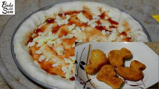 Quick and Easy Nuggets Pizza Recipe #Baking #Pizza #Nuggets #KidsFood