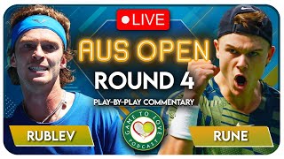 RUBLEV vs RUNE | Australian Open 2023 | LIVE Tennis Play-by-Play Stream