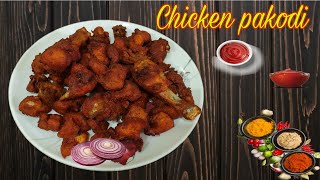 Crispy Chicken Pakodi in telugu | Street style Chicken pakora | చికెన్ పకోడి |