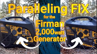 Firman 2,000 watt Generator - Paralleling Fix  |  From Costco