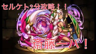 【パズドラ】セルケト ２分 斎藤一パ 超安定 高速