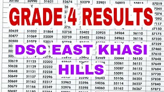 GRADE 4 DSC RESULTS| EAST KHASI HILLS DISTRICT|