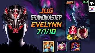 천상계 정글 이블린 벨트 감전 - GrandMaster Evelynn Jungle vs Lee Sin - 롤 KR 12.13