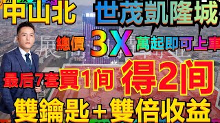 中山北新商業中心【世茂凱隆城】商場建設完成+現樓，買1间得2间，雙鑰匙+雙倍收益，總價3X萬起即可上車，即買即收租,   不夜天堂，投資首選！現樓？