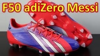 Messi Adidas F50 adizero miCoach 2 Synthetic Turbo/Purple/White - Unboxing + On Feet