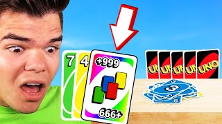 Playing UNO With A +999 CARD! (Cheat)