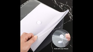 A4 PP Clear Waterproof Document File Binder Clear Pocket 11 Holes PP Plastic Envelope File Folders