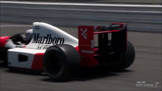 【GRANTURISOMO7】「F3500-A」なる90年代F1マシン（モデルはおそらくMcLaren HONDA MP4/7A…？）が登場したので憧れのセナ様塗装で鈴鹿を走りました…(T_T)ゞ