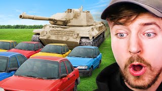 1 Tank vs 10 Cars!