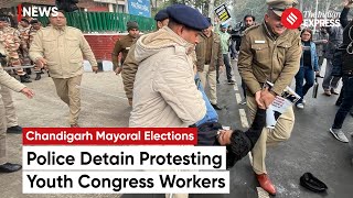 Chandigarh Mayor Election: Police Detain Youth Congress Workers Attempting To Enter MC Office