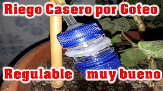 RIEGO Casero Por GOTEO Regulable/Fácil, muy BUENO y Económico