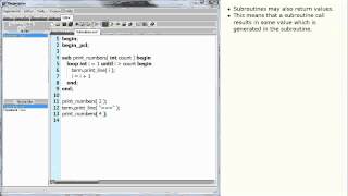 Intro to Programming - Subroutines