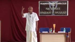 Dr B M  Hegde in SDM CNYS - Talk on Wellness / Mental Health