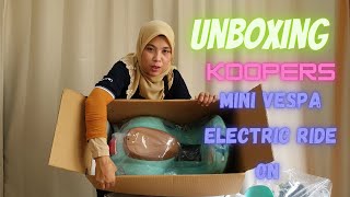 UNBOXING Koopers Mini VESPA Electric Ride On | LittleWhiz.com