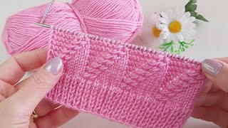 İki şiş kolay örgü model anlatımı ✅crochet knitting