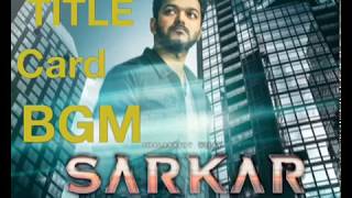 Sarkar - Title Card BGM High Definition Audio | Vijay | A.R.Rahman