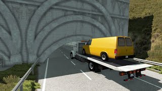 10幾輛車通過限高崩潰 | BeamNG Drive車禍模擬器