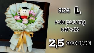 BUKET BONEKA WISUDA GEMBUL MANGKOK WRAPPING 2,5 CELOPHANE || DIY GRADUATION BOUQUET