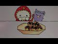 踊る鰹節❗️お家でたこ焼き stopmotion cooking イラスト ストップモーション 料理