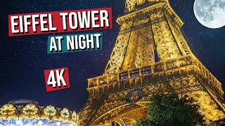 Paris France At Night 4k, Eiffel Tower, Paris At Night, Paris Night Tour