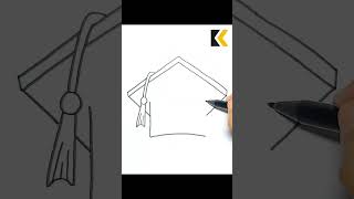 How To Draw Graduation Cap Easily #graduationcap #graduate #graduation #drawingtutorial #drawing