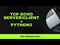 (Linux) Tutorial: Multi-threaded TCP Echo Server / Client in Python3