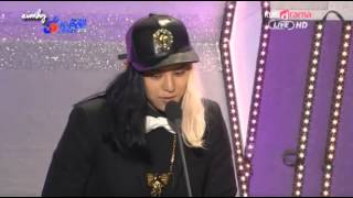 130213 Yang Hyunsuk Producer award by Bigbang G-Dragon