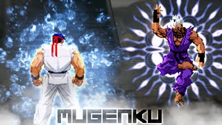 Ryu Burn vs God Akuma. Street Fighter MUGEN