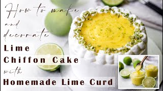 6” Lime Chiffon Cake Tutorial | How to make \u0026 decorate | Homemade Lime Curd | 6\