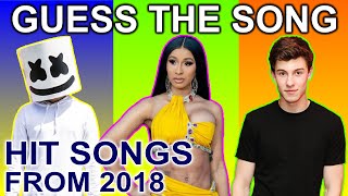 GUESS THE SONG | POPULAR SONGS FROM 2018 | 25 HIT SONGS | MUSIC QUIZ