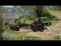 kraz 6434 four wheel drive truck carries long logs tach gamer sprintires mudrenner trending