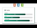 Build a responsive animated Skill Bar using html & css