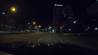 A night drive in the city of Tulsa, Oklahoma