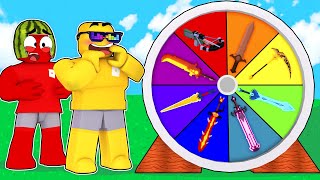 SPIN the WHEEL of WEAPONS in Roblox Bedwars