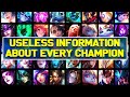 Useless Information About EVERY League of Legends Champion! (Pt.4)