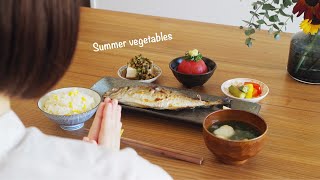 夏野菜の簡単ひんやり作り置き３品｜自家製ピクルス｜まるごとトマトのだしびたし｜山形のだし