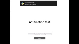 Notification popup with python