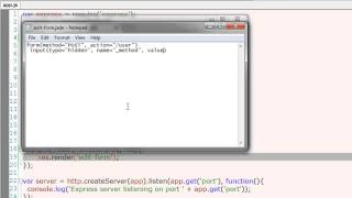 19. Forms Using Jade: Node.js